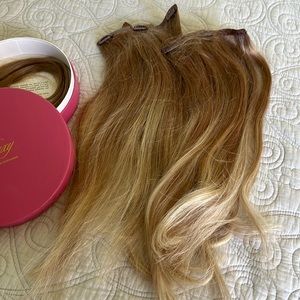 Luxy seamless extensions natural blonde balayage